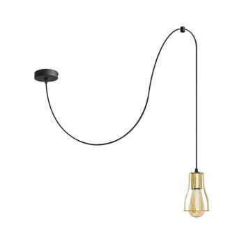 Csillár zsinóron TUBE 1xE27/15W/230V fekete/arany W-KM 1924/1K BK+GO MAT kép