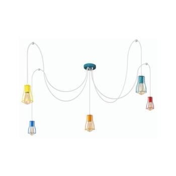 Csillár zsinóron TUBE 5xE27/20W/230V pók W-KM 1924/5 MIX kép