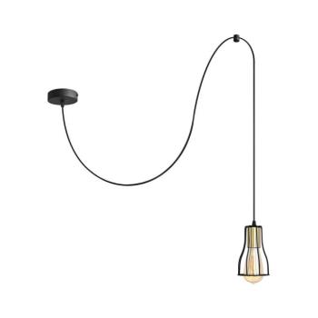 Csillár zsinóron TUBE LONG 1xE27/15W/230V fekete/arany W-KMD 1924/1K BK+GO+BK kép