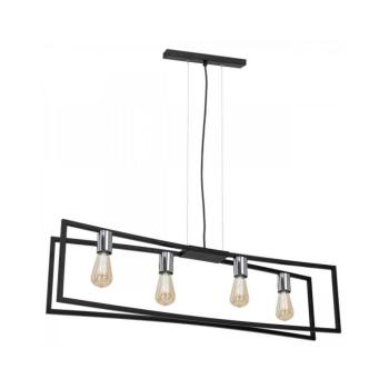Csillár zsinóron TUNJA 4xE27/60W/230V fekete/króm 1762 kép