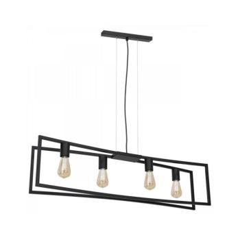 Csillár zsinóron TUNJA 4xE27/60W/230V fekete 1760 kép
