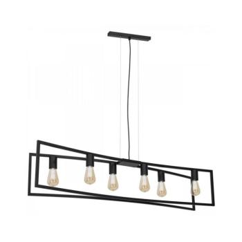 Csillár zsinóron TUNJA 6xE27/60W/230V fekete 1761 kép