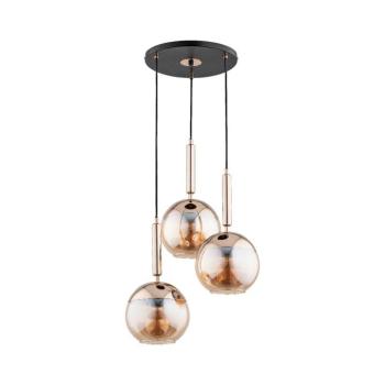 Csillár zsinóron VOLDA 3xE27/15W/230V átm. 52 cm réz 63066 kép