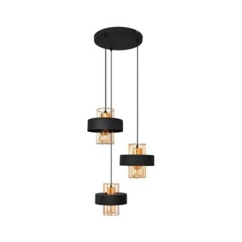 Csillár zsinóron VOLTA 3xE27/15W/230V fekete/arany W-KD 1377/3 BK+BR kép