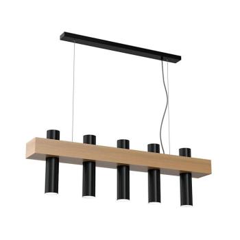 Csillár zsinóron WEST 5xGU10/25W/230V fekete MLP5511 kép