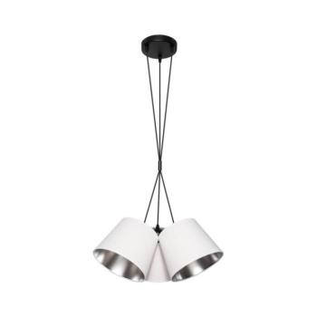 Csillár zsinóron ZOMA 3xE27/60W/260V fehér/fényes króm 0656 kép