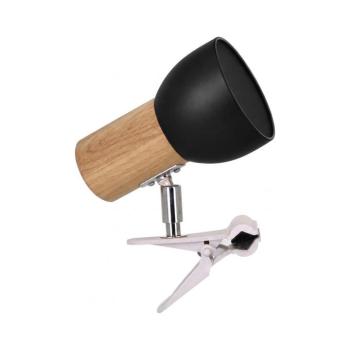 - Csipeszes lámpa SVENDA 1xE27/60W/230V tölgy/fekete 8590828181347 kép