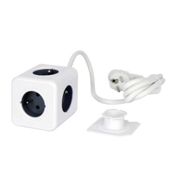 CUBE adapter 5 aljzat 16A/3680W 1,5m AURA line, LED line, LL-205796 kép
