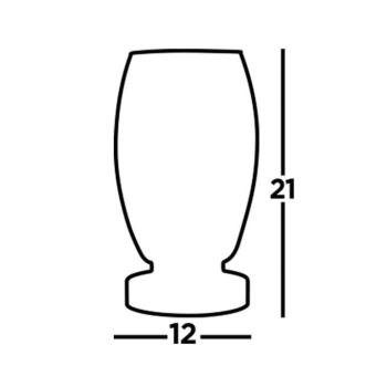 Cyclone LED asztali lámpa, króm/füst, üveg, 20,5 cm magas kép