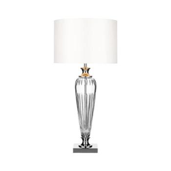 Där Lighting Där Lighting HIN4208 - HINTON asztali lámpa 1xE27/60W/230V fehér/fényes króm HIN4208 kép