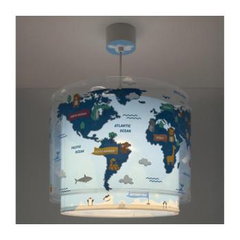 Dalber 40672 - WORLD gyerekszoba csillár 1xE27/15W/230V kék 40672M kép