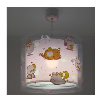 Dalber 41762S - Gyerekszobai csillár KAWAII FRIENDS 1xE27/15W/230V rózsaszín 41762MS kép