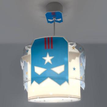 Dalber BLUE HERO lógó világítás, fehér/kék, Ø 26 cm, E27 kép