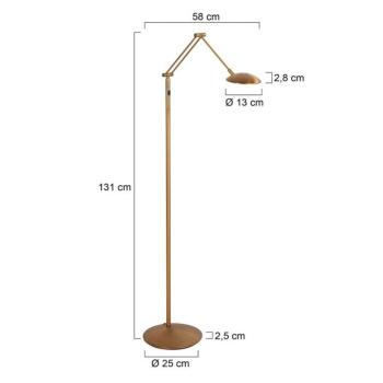Daphne 2 LED álló lámpa, 1 izzó, bronz, CCT, távirányítóval kép