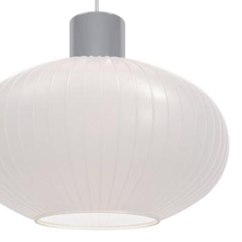Dasmina lógó világítás, Ø 25 cm, fehér/króm, üveg, E27 kép