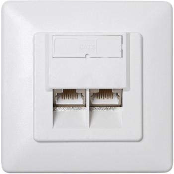 Datacom CAT6 STP 2 × RJ45 fali aljzat kép