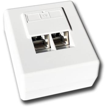 Datacom, CAT6, STP, 2x RJ45 falra kép