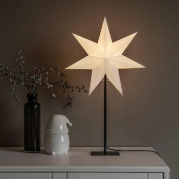 Deco világítás papír csillag, 7 csipkés fehér 65cm kép