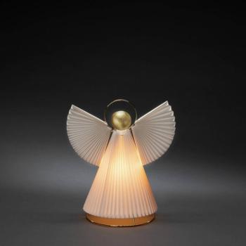 Dekoratív fényangyal papírból E14 fehér/brass 36cm kép
