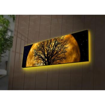 Dekoratív LED-es világítóvászon festmény, 30 x 90 cm, 100% velúr vászon, fa keret (3 cm), elemes, be-/kikapcsolóval, tökéletes otthoni dekorációhoz kép