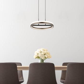 Della LED lógó lámpa, Ø 40 cm, sötétszürke, fém