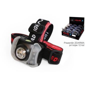 Delphin POLAR_X fejlámpa fehér és piros LED világítással (900013010)