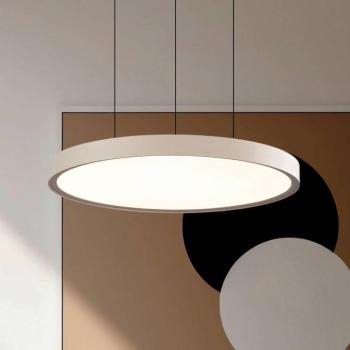 Denver LED lógó lámpa, Ø 49 cm, bézs színű, fém