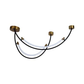 Design mennyezeti lámpa, 20w, 4000K, természetes fehér, 2500lm, 120°, fekete, sárgaréz, CRI>80, V-TAC, 10057 kép