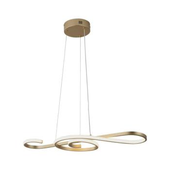 Designer függeszték, 18w, 3000K, meleg fehér, 2260lm, 180°, arany, CRI>80, V-TAC, 8021 kép