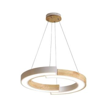 Designer függeszték, 32w, 3000K, meleg fehér, 4000lm, 120°, fehér, fa, CRI>80, V-TAC, 10090 kép