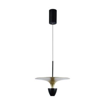 Designer függeszték, 9w, 4000K, természetes fehér, 1000lm, 120°, fekete, arany, CRI>80, V-TAC, 10085 kép