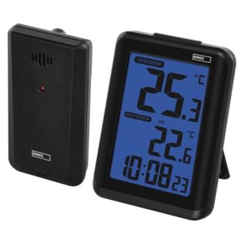 Digitális hőmérő, vezeték nélküli érzékelővel, ébresztőóra E8636, EMOS, E8636 kép