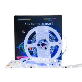 Digitális LED szalag szett (vezérlő+tápegység+távirányító) , 5 m , RGB + IC (digitális) , CCT , dimmelhető , WIFI , TUYA , LEDISSIMO AMBIENT LIGHT kép