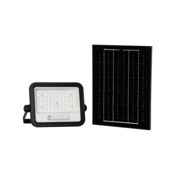 Dimmelhető LED napelemes reflektor LED/100W/3,2V IP65 5000 mAh fekete + távirányító 24083 kép