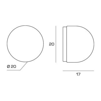 Domu mennyezeti lámpa, Ø 20 cm, bronz/fehér, üveg, GX53 kép