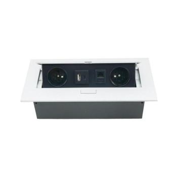 Dönthető aljzatsín 2x 230V + USB-A 3,1A + USB-C 15,5W + RJ45 230V 4739531 kép