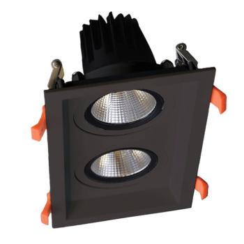 DOUBLE LED MOVABLE SPOT LIGHT 2X30W 230V 3000K BLACK kép