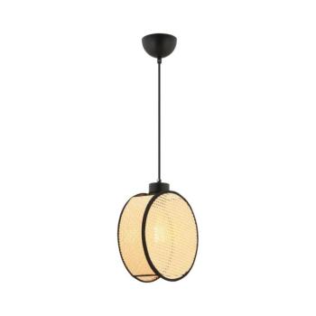 DRUM kábeles függőlámpa 1xE27/60W/230V bézs/fekete 390FLH2529 kép