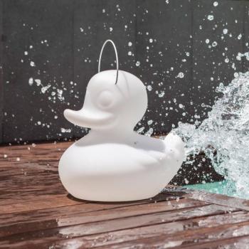 LED-es design lámpa DUCK-DUCK S kültéri használatra, fehér színben kép