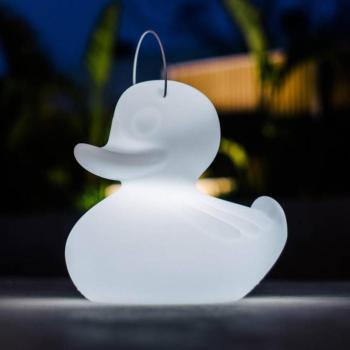 LED-es design lámpa DUCK-DUCK XL kültéri használatra, fehér színben kép