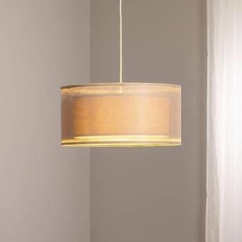 Duo Den Light függőlámpa, bézs, Ø 50 cm, vászon, PVC kép