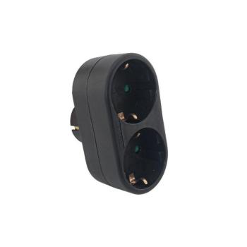 DUPLO-R 16A 3680W fekete földelt hálózati elosztó dugaljba 2x aljzattal 8002861 VITO kép