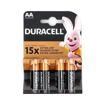 Duracell - 4 db Alkáli elem Basic LR06/AA 1,5V 2650 mAh DRBLR6B4 kép