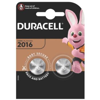 Duracell DL2016 10PP040030 lítium gombelem, 3,0 V feszültség, 2db/bliszter kép