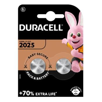 Duracell DL2025 10PP040029 lítium gombelem, 3,0 V feszültség, 2db/bliszter kép