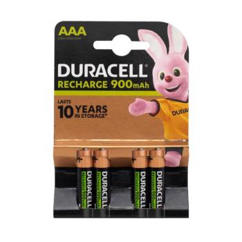 Duracell HR03 10PP110048 AAA NiMH akkumulátor, 1,2 V feszültség, 900 mAh kapacitás, 4db/bliszter kép