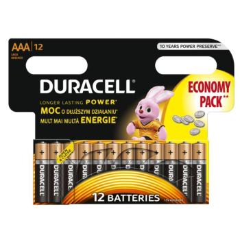 Duracell LR03 10PP100006 AAA alkáli elem, 1,5 V feszültség, 12db/bliszter kép