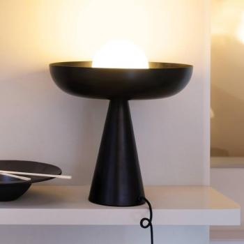 Dyberg Larsen Ava asztali lámpa, fekete, fém, magasság 35 cm kép