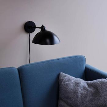 Dyberg Larsen Futura fali lámpa, fekete, 40 W, kábel, fém kép