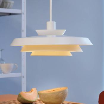Dyberg Larsen DL44 lógó lámpa, fehér, fém, Ø 45 cm kép